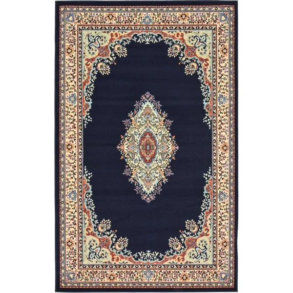 Unique Loom Washington Reza Area Rug (5& x 8& - Burgundy) - Red