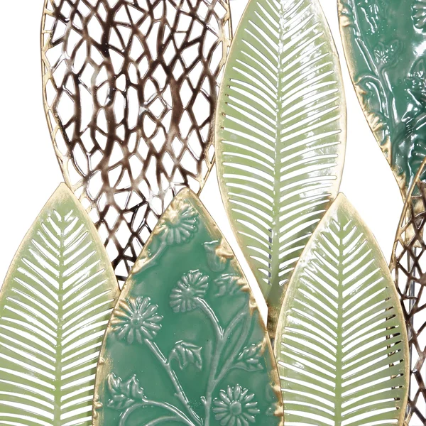 Decmode Green Metal Traditional Wall Decor - Size: XL