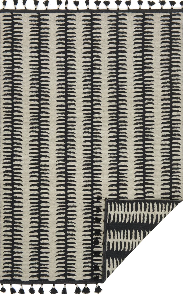 Loloi Kahelo KH-02 Black Grey Rug - 2 ft 3 in x 3 ft 9 in