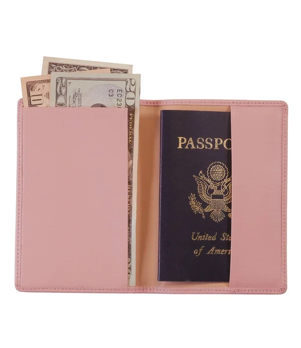 Royce Plain Leather Passport Jacket Purple