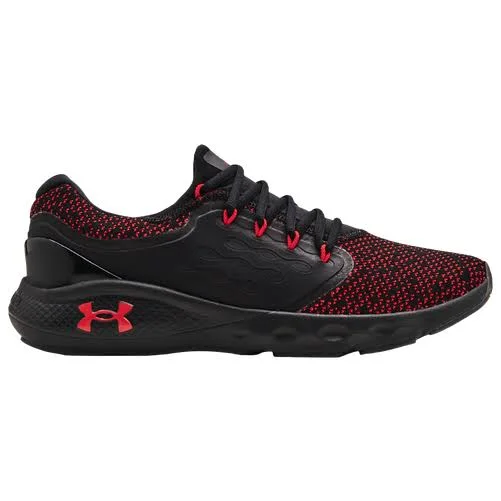 Under Armour Charge Vantage Knit - Mens Casual Running Shoes - Black/Black/Red, Size 10.5