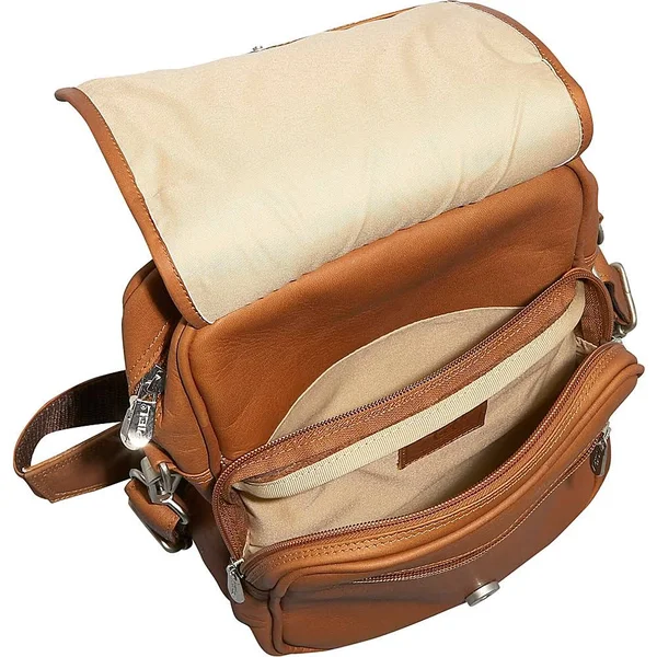 Piel Leather Traveler&s Carry-All Bag - Chocolate