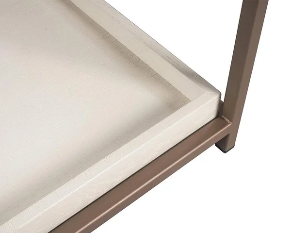 Rebel Nightstand - Champagne Gold - Cream Sunpan