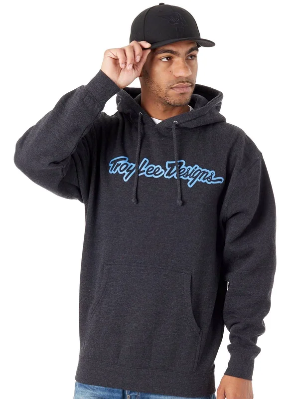 Troy Lee Designs Signature Pullover - Charcoal Heather - Small