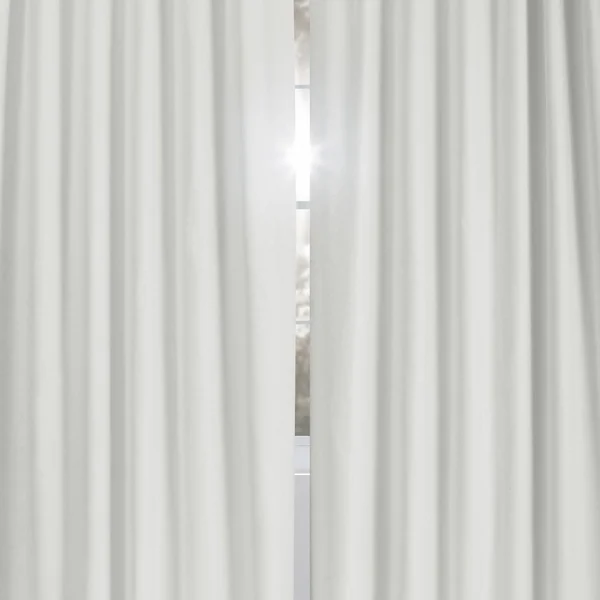 Exclusive Fabrics Vintage Thermal Cross Linen Weave Max Blackout Curtain - 50 x 108 - Millennial Grey