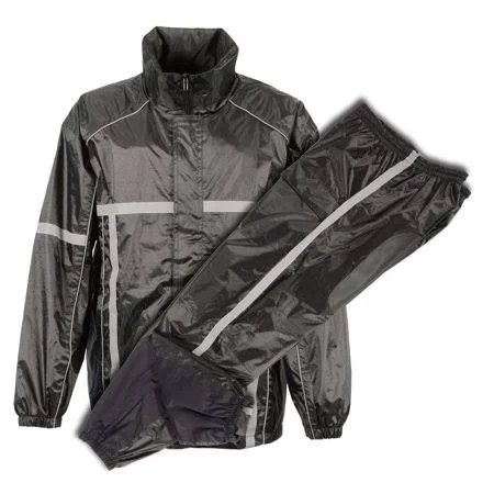 Milwaukee Leather Mpm9510 Men's Black and Neon Green Water Resistant Rain Suit with Hi Vis Reflective Tape - Neon Green, Small
