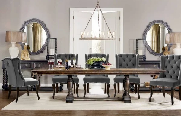 Meridian Furniture Juno Grey Velvet Dining Chair (Set of 2)