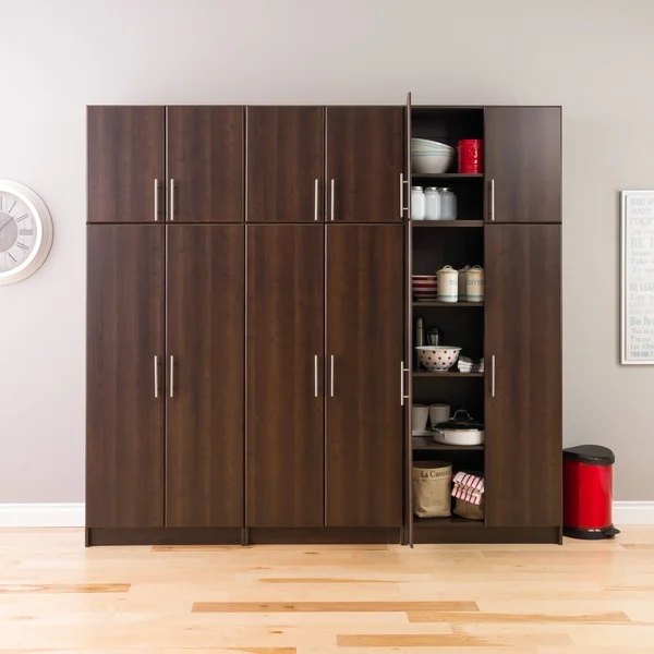 Prepac - Elite 32x22 Stackable Wall Cabinet, Espresso