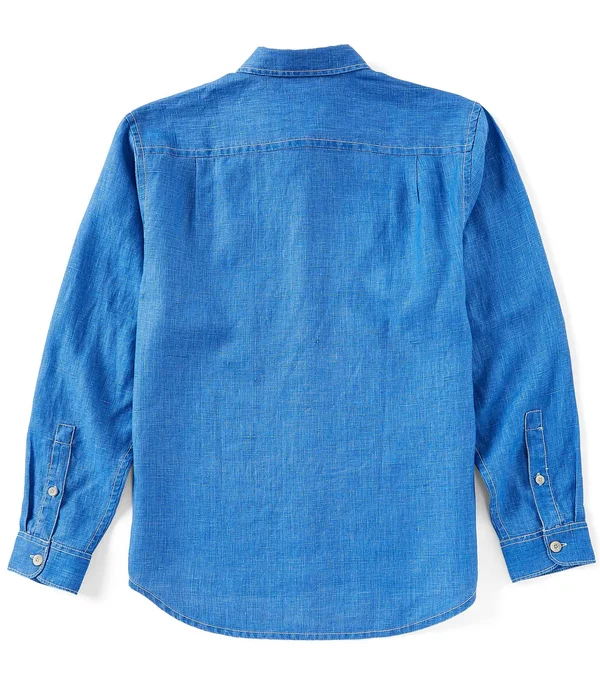 Tommy Bahama Sea Glass Breezer Linen Long Sleeve Shirt - White