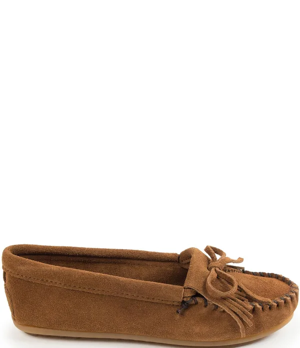 Minnetonka Kilty - Red Suede Moccasin - Size: 7