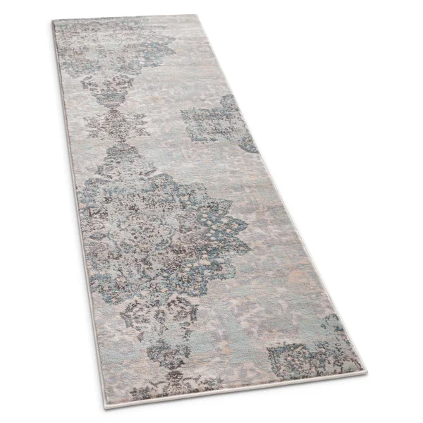 Well Woven Modern Vintage Medallion Blue Runner Rug - 2&7x22 x 9&10