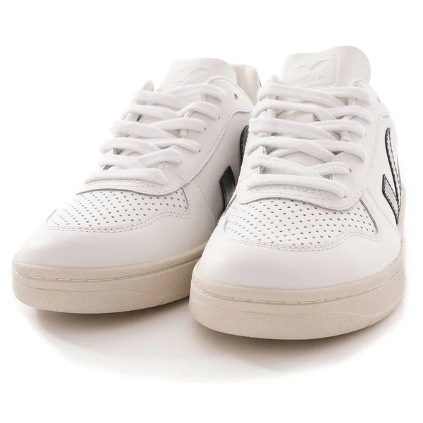 Veja V-10 Leather (White, Black)