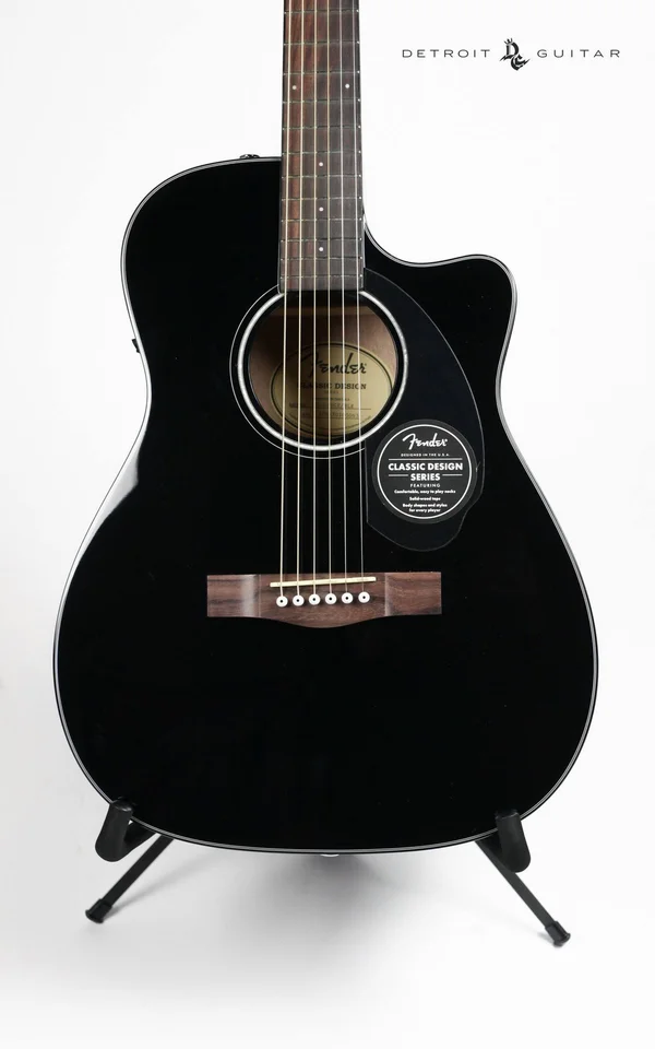 Fender CC-60SCE Concert Acoustic Guitar - Black