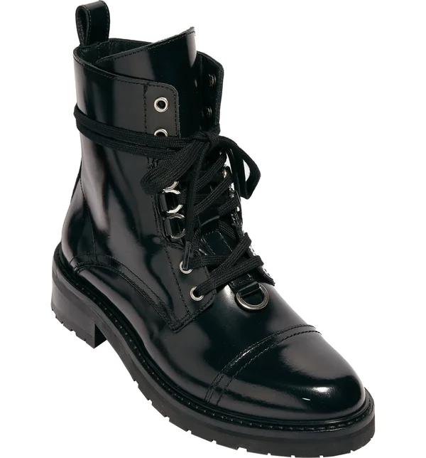 AllSaints Lira Hiker Boot - Size 6Us in White Leather at Nordstrom