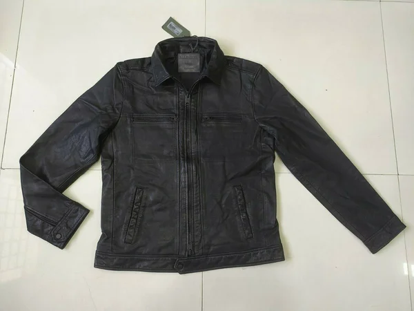 AllSaints Lark Leather Jacket Black