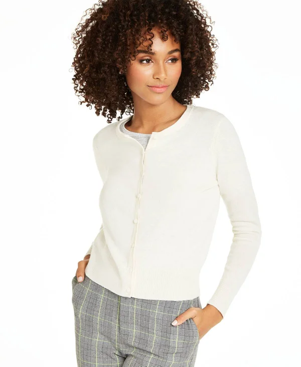 Charter Club Cashmere Essential Cardigan, Created for Macy&s - Bianco Crema