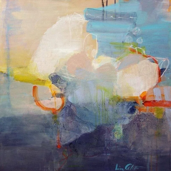 Easy Art Prints Lina Alattar's 'Above The Clouds' Premium Canvas Art (36 x 36)