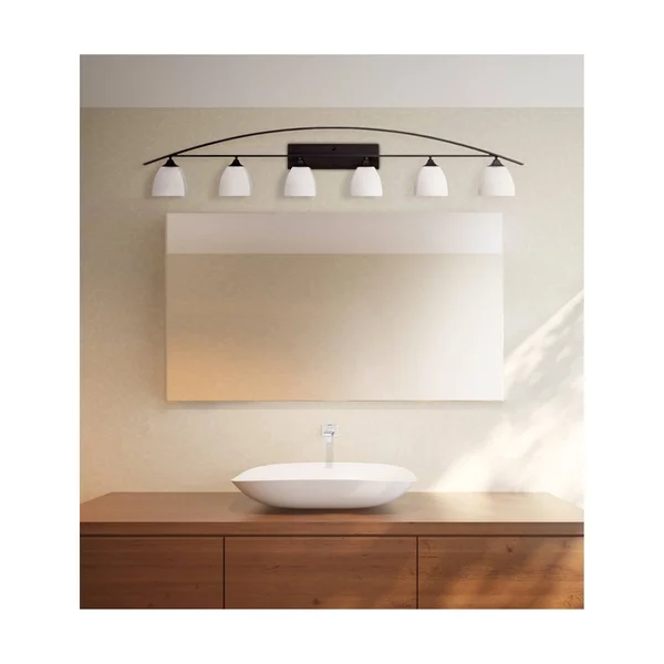 Jenisen Arch 62 3/4x22 Wide Bronze Bathroom Light