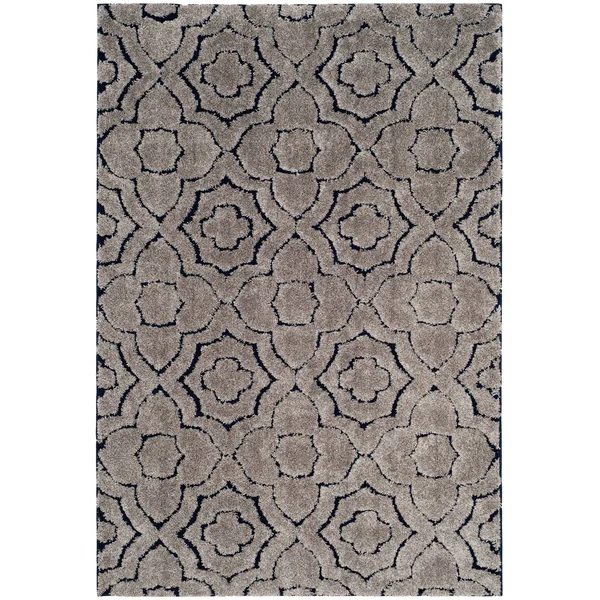 Safavieh Memphis Shag SG832G 5&1x22 x 7&6x22 Grey - Cream Area Rug