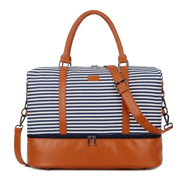 BAOSHA HB-28 Ladies Women Canvas Travel Weekender Bag Overnight Carry-On Duffel Tote Bag