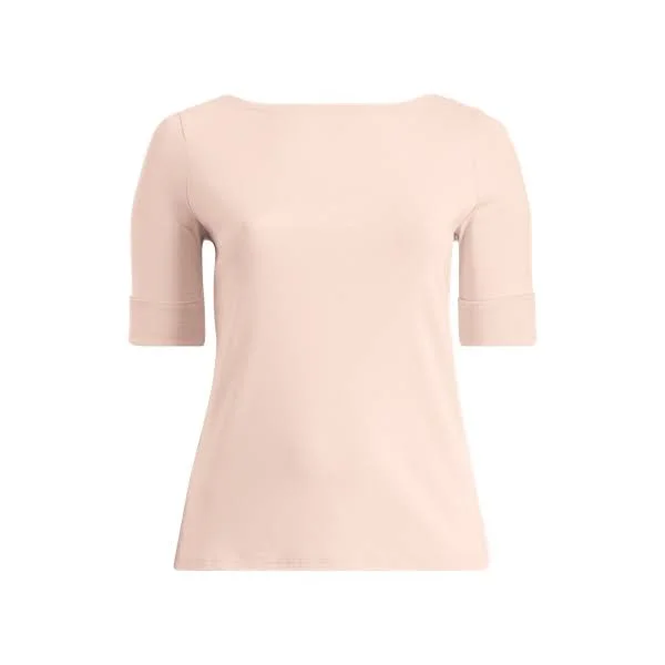 Lauren Ralph Lauren Plus Size Cotton-Blend Boatneck Top - Pale Rose