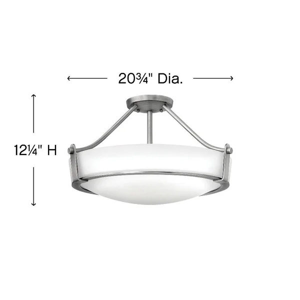 Hinkley Lighting 3221OB Hathaway Semi Flush Mount Light - Olde Bronze