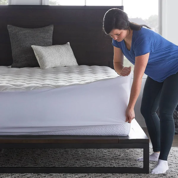 Lucid Comfort Collection Overfilled Mattress Pad - Size: Queen, White