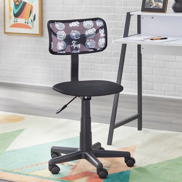 TMS Focus Kids Metal Frame Desk and Chair Set - Multiple Colors, Black