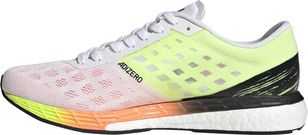 Adidas Adizero Boston 9 Running Shoes - White/Orange - 11.5