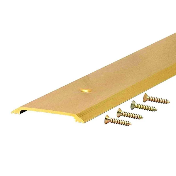 M-D Building Products Flat Top 2-1/2 in. x 63-1/2 in. Brite Gold Aluminum Saddle Door Threshold