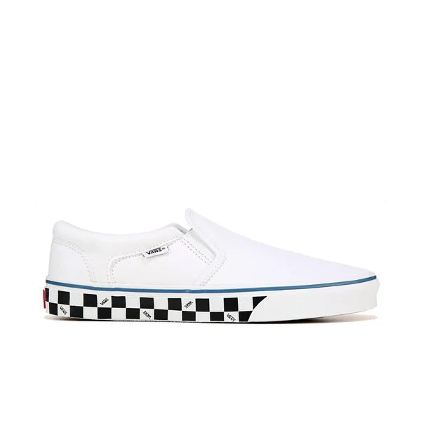 Vans Asher Check Men's Skate Shoes, Size: 11, White