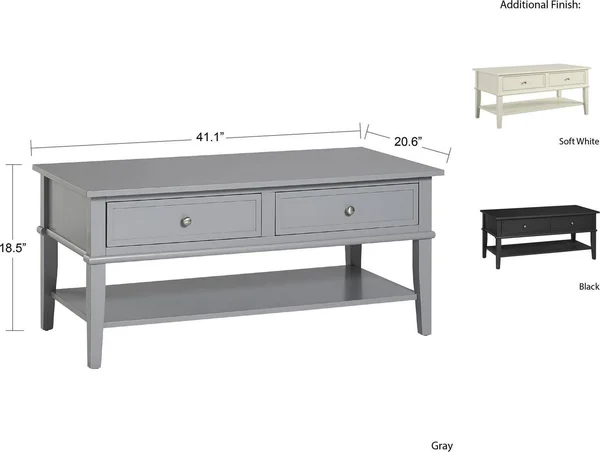 Desert Fields Eclectic Boho Coffee Table, Black - Black