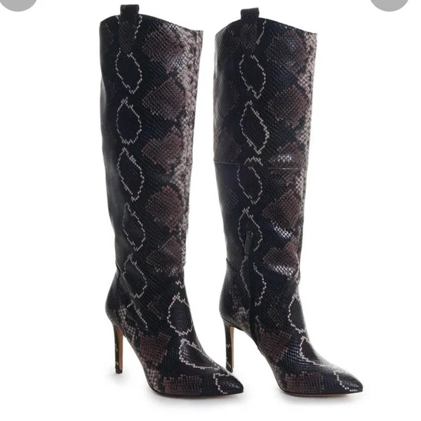 Vince Camuto Kervana Womens Embossed Knee-High Boots