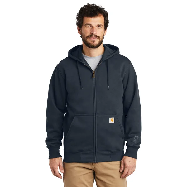 Carhartt Men's Rain Defender Paxton Heavyweight Zip-Front Hooded Sweatshirt - New Navy-Large