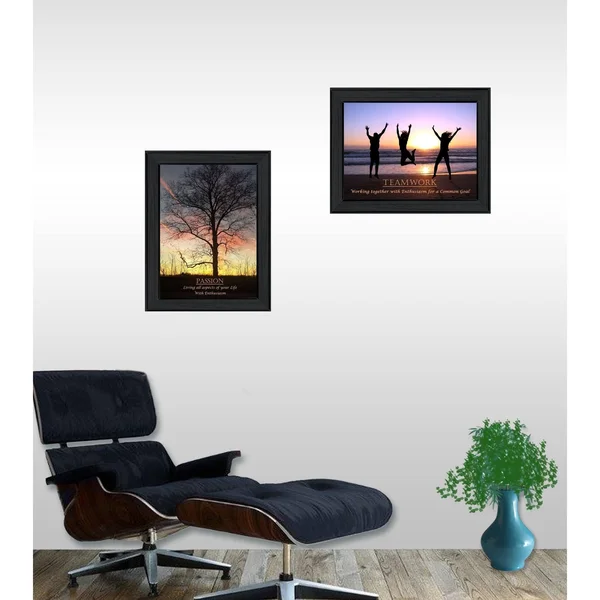 Passion and Teamwork by Trendy Decor 4U Printed Framed Wall Art