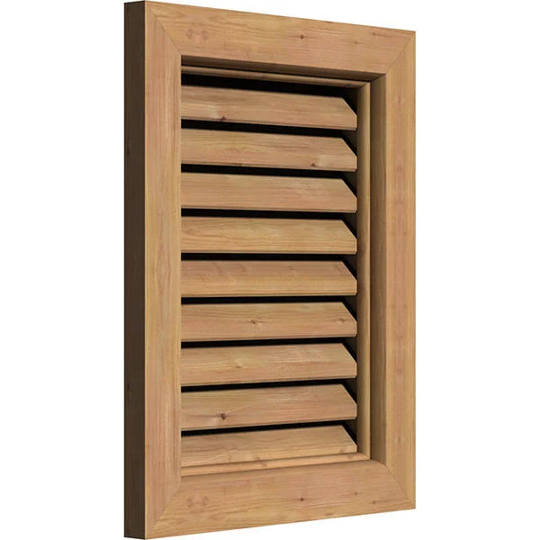 Ekena Millwork GVWVE32X1800SFUWR 32x22W x 18x22H Vertical Gable Vent (37x22W x 23x22H Frame Size): Unfinished - Functional, Smoot