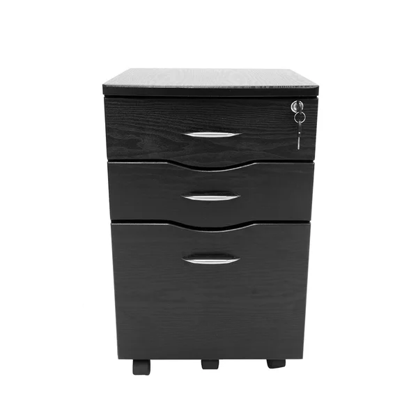 Techni Mobili Rolling Storage and File Cabinet Mahogany