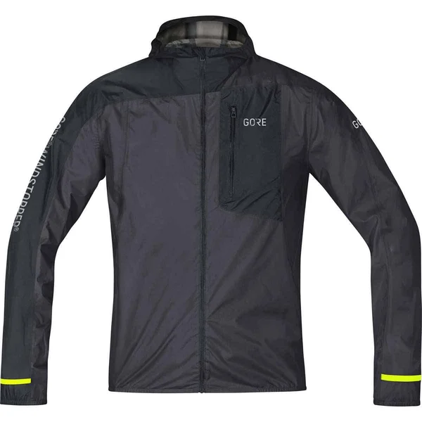 Gore Wear R7 Gore Windstopper Light Hooded Jacket - Men's Terra Grey/Black, L