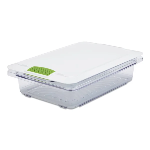 Rubbermaid FreshWorks Produce Saver - 8 gal, 18 x 6.3 x 6.79, Clear/Green