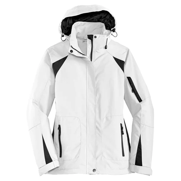 Port Authority L304 Ladies All-Season II Jacket - White/Black - L