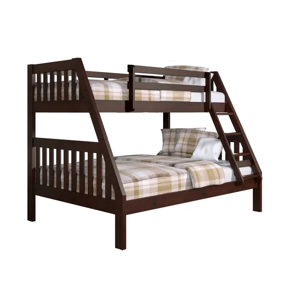 Twin/Full Mission Bunk Bed Cappuccino - Donco Kids