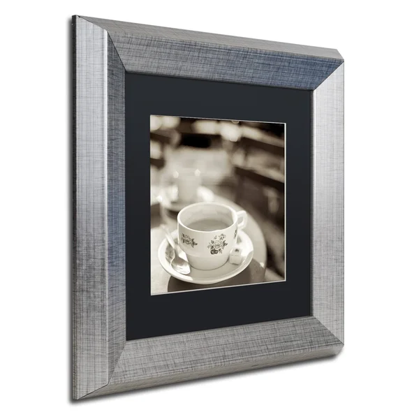 Alan Blaustein 'Jardin du Luxembourg II' Matted Framed Art - Black/White (11 x 11) - Trademark Fine Art