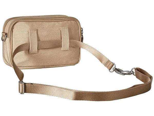 Baggallini RFID Festival Bag (Champagne Shimmer), 8.5" x 5.5" x 2"