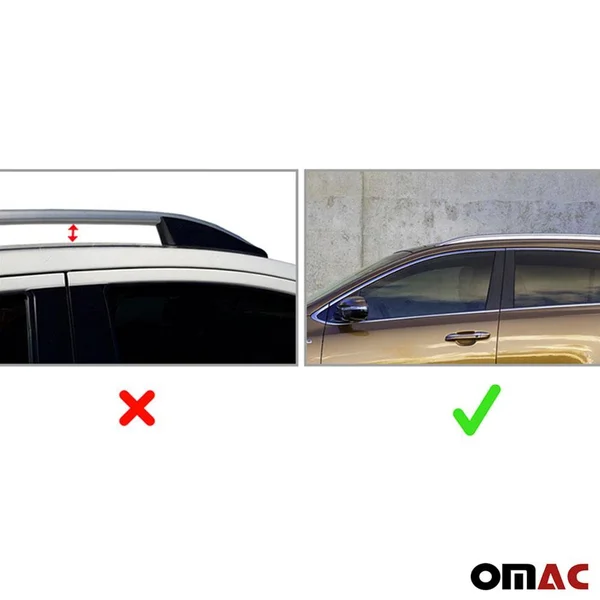 OMAC Automotive Exterior Accessories Roof Rack Crossbars, Aluminum Black Roof Top Cargo Racks, Luggage Ski Kayak Bike Carriers