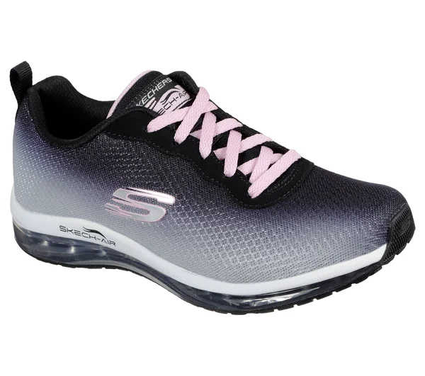 Skechers Girls& Skech-Air Element Sneaker, Black/Light Pink