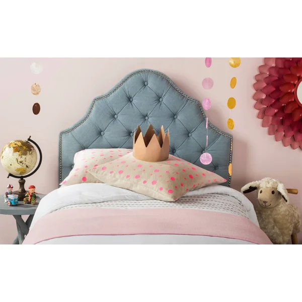 Safavieh Arebelle Sky Blue Twin Tufted Headboard