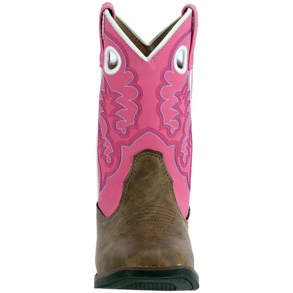 Laredo Kid's Mahaska Western Boots - Tan/Pink