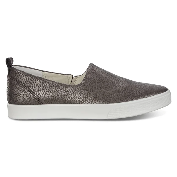 Ecco Gillian Lux Slip-On (Black/Dark Shadow Metallic) Women's Shoes