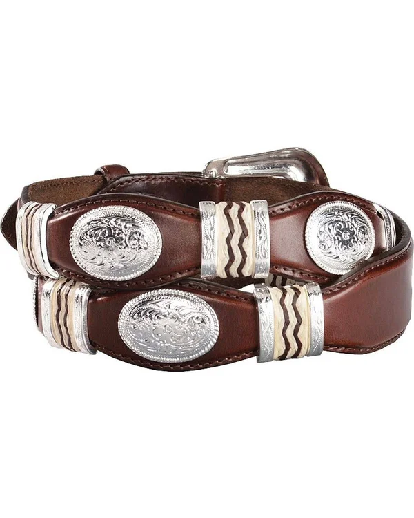 Tony Lama Men's Cutting Champ Belt - Brown - 42