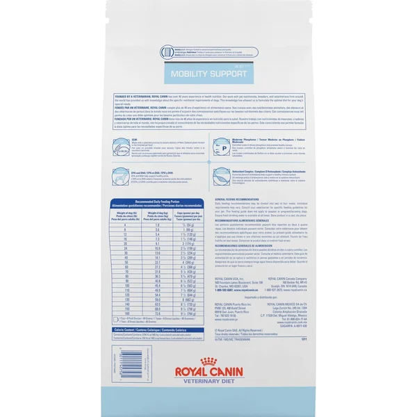 Royal Canin Veterinary Diet Canine Mobility Support JS Dry Dog Food, 17.6 lbs.